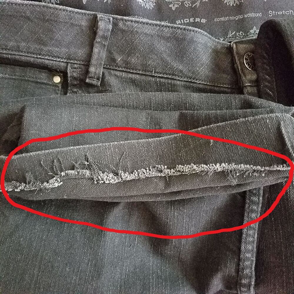 Riders Jeans Women's 24W Petite Black Bootleg Stretch Denim 46x26 *READ* - Picture 5 of 5